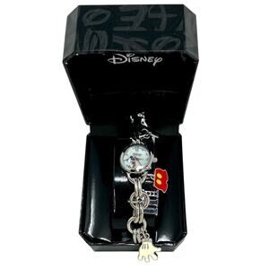 NWT Disney ACCUTIME  Charm Watch - SILVER TONE Multicolored